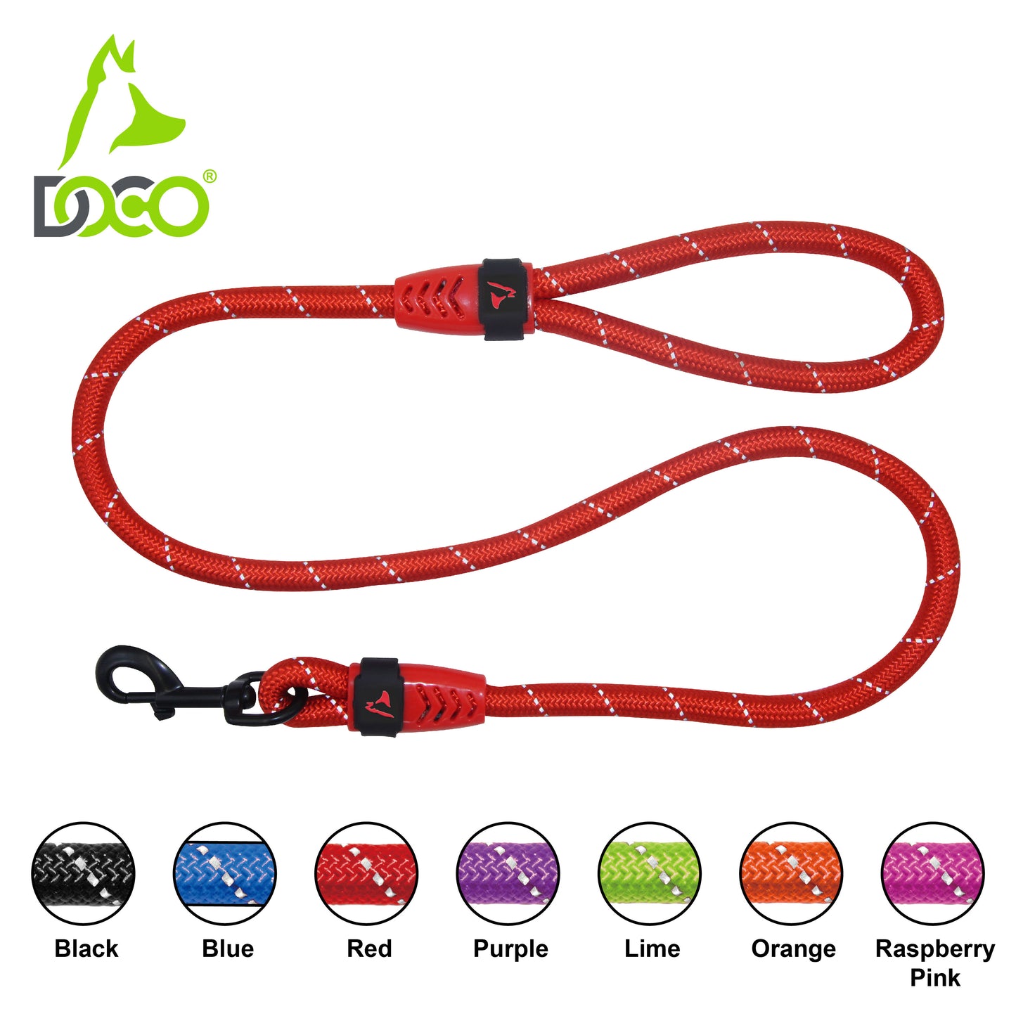 Doco Reflective Rope Dog Leash – 5Ft, Ø13mm