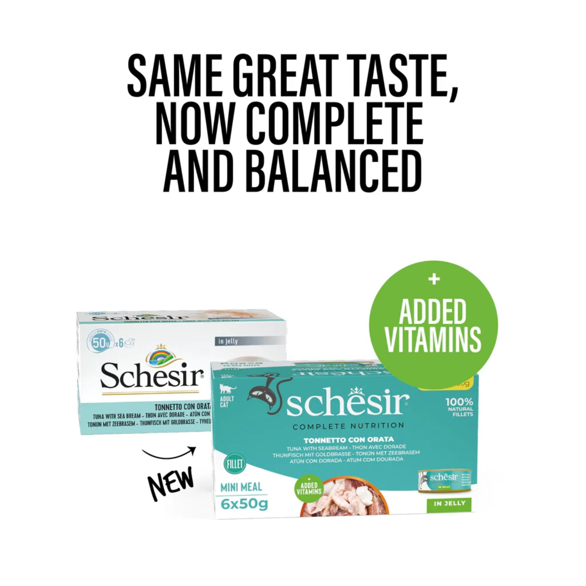 Schesir Cat Can Multipack Tuna With Seabream - 6X50G