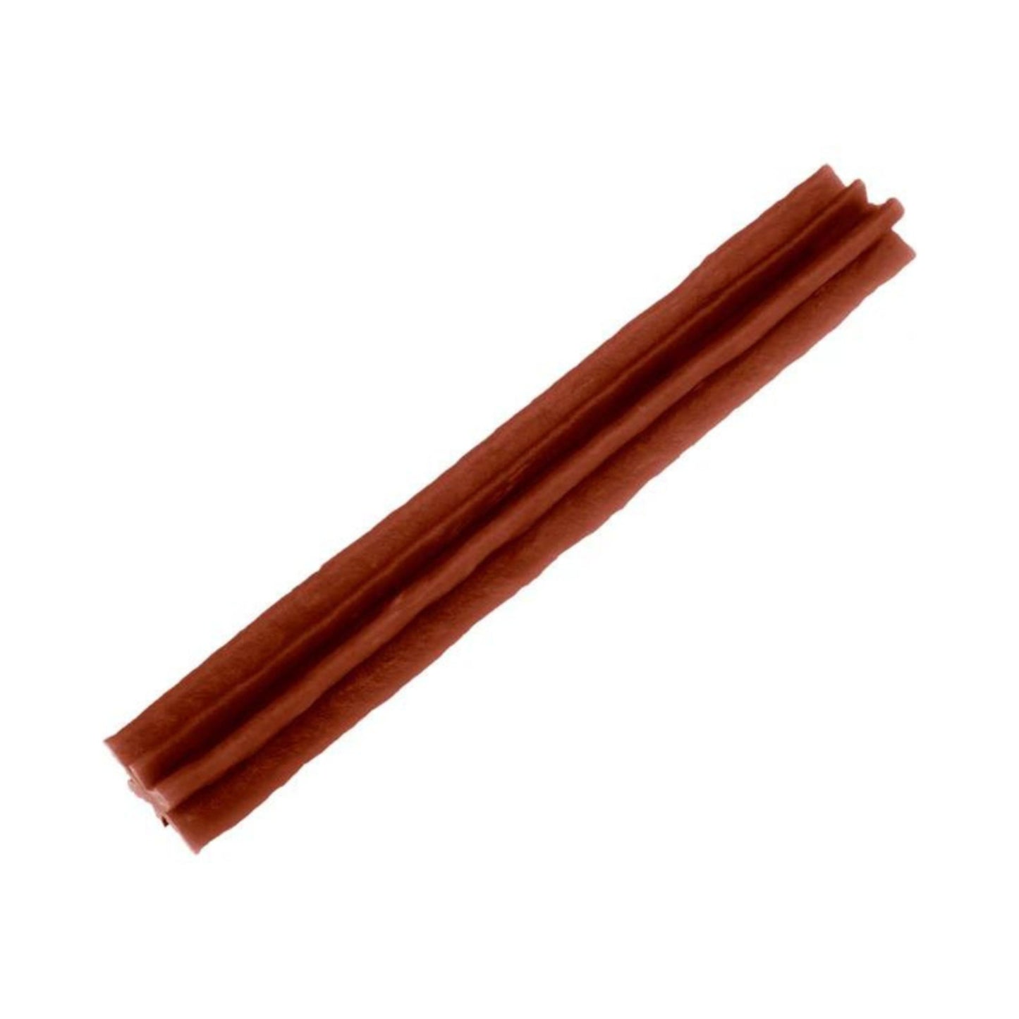Three brown straws on a white background