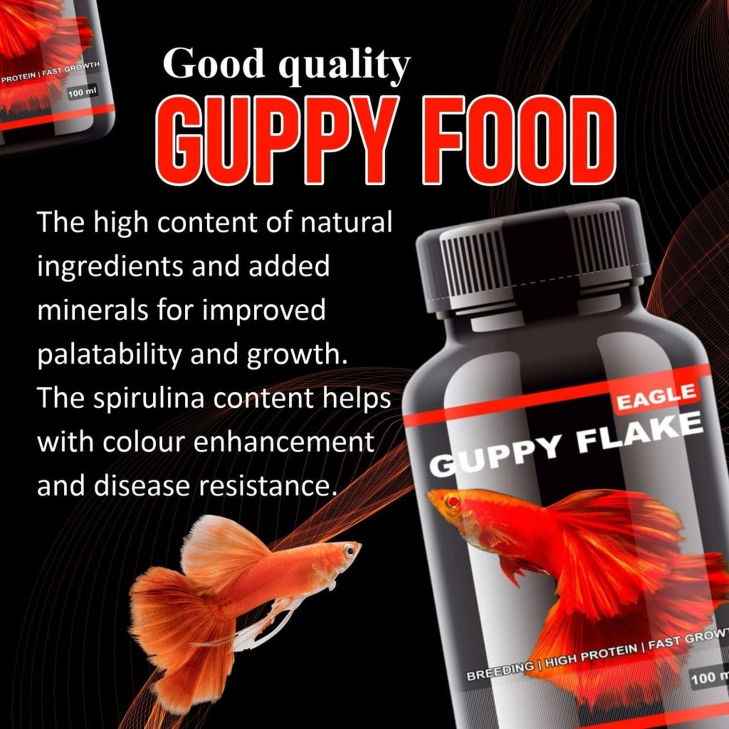 Horizone Eagle Guppy Flakes Fish Food – 100ml