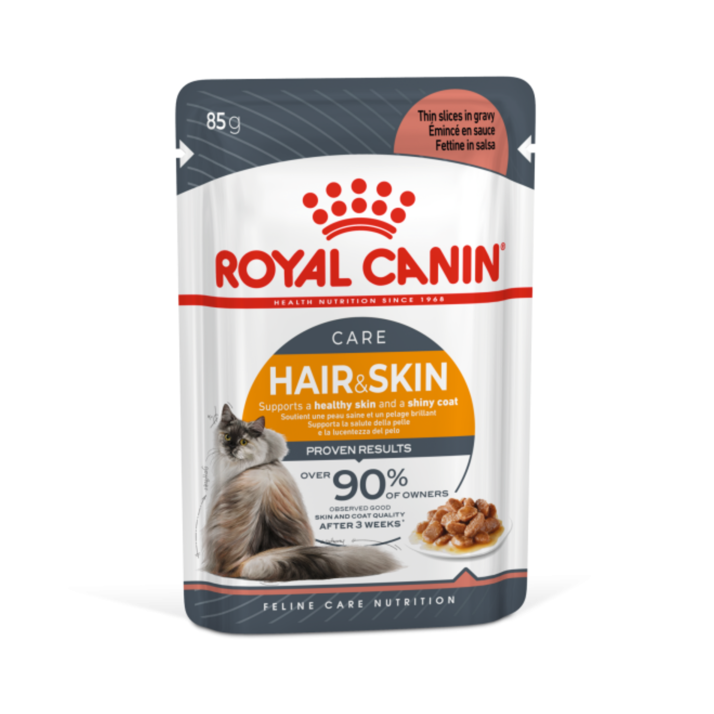 Royal Canin Feline Care Nutrition Hair & Skin Gravy Wet Food
