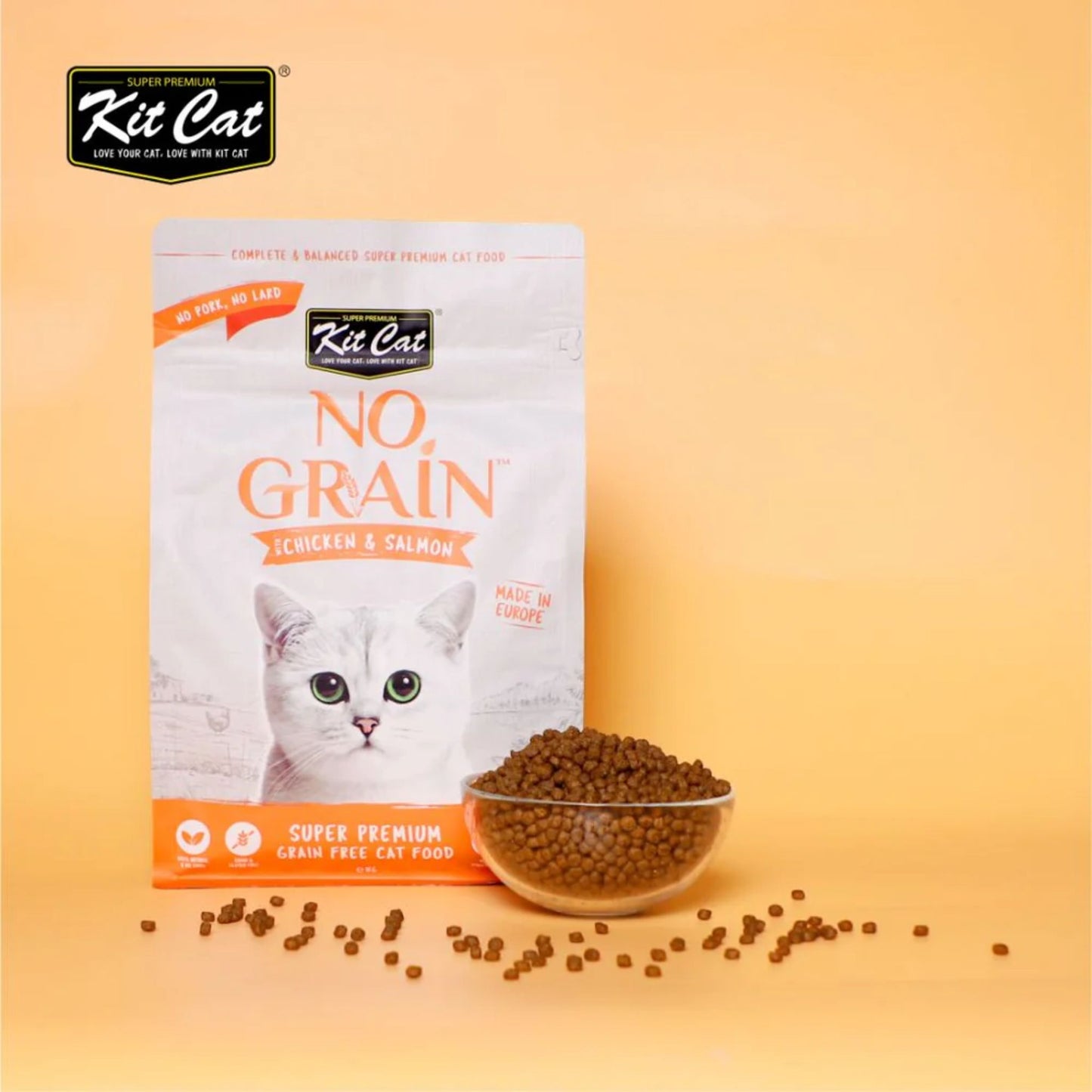 Kit Cat No Grain Chicken & Salmon Super Premium Cat Dry Food