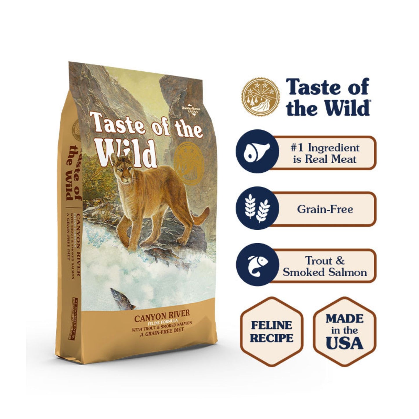 Taste Of The Wild Canyon River Feline Recipe With Trout & Smoked Salmon