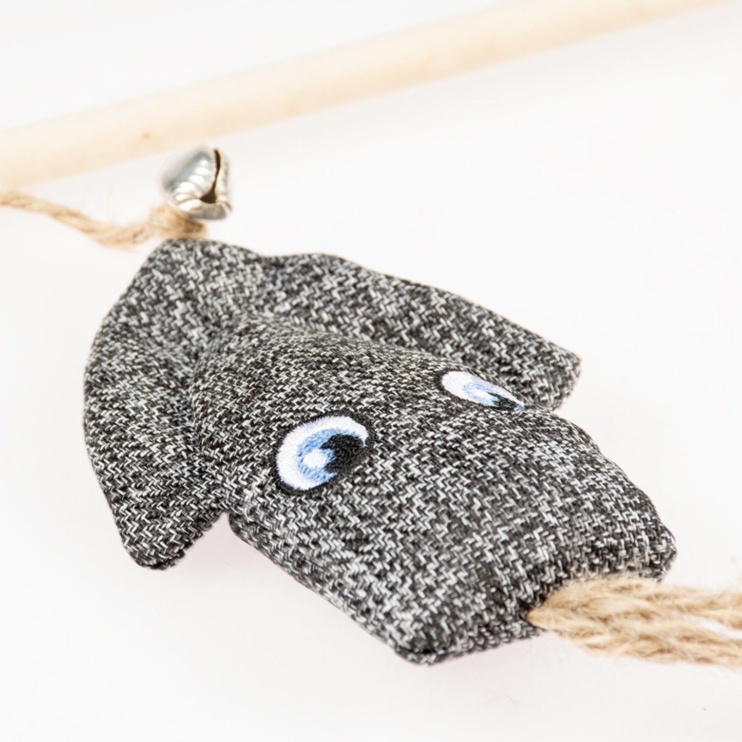 Duvo+ Eco Navy Catnip Rod Toy Squid Multicolour – 40cm