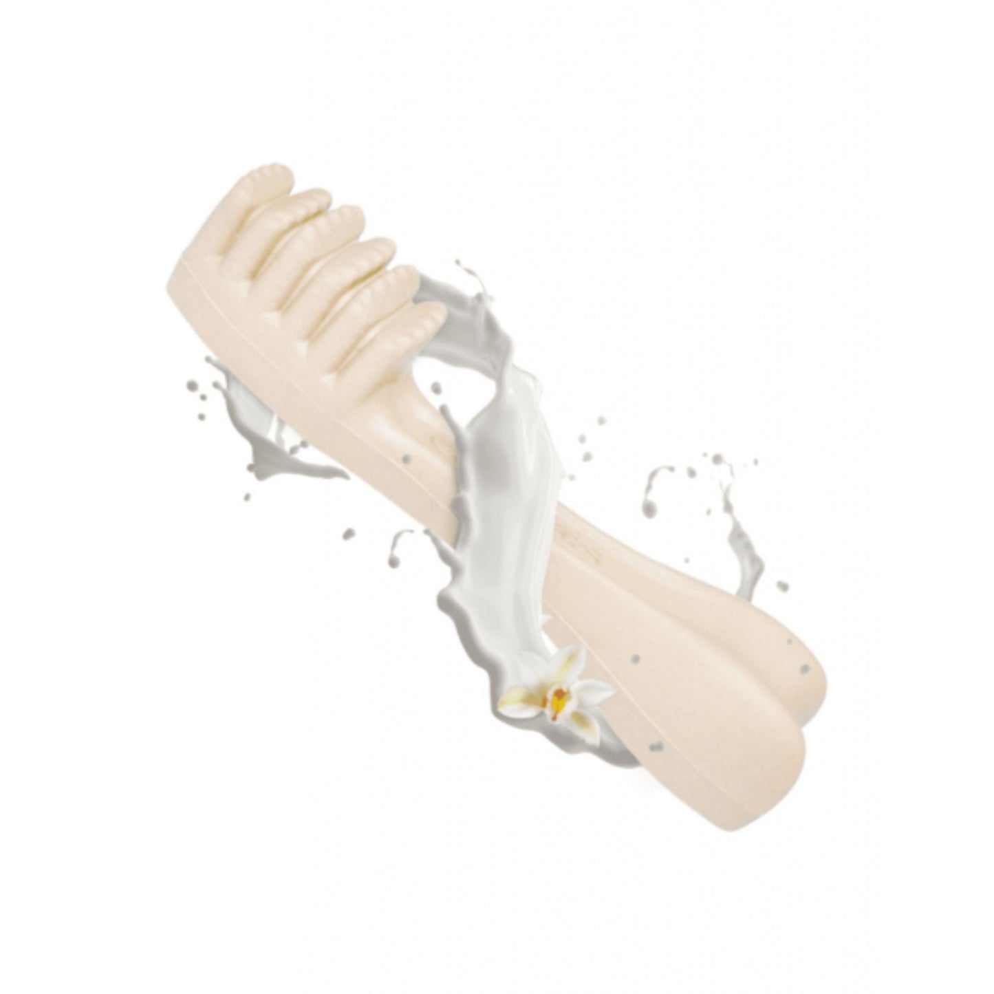 Two wooden massage brushes with a white background