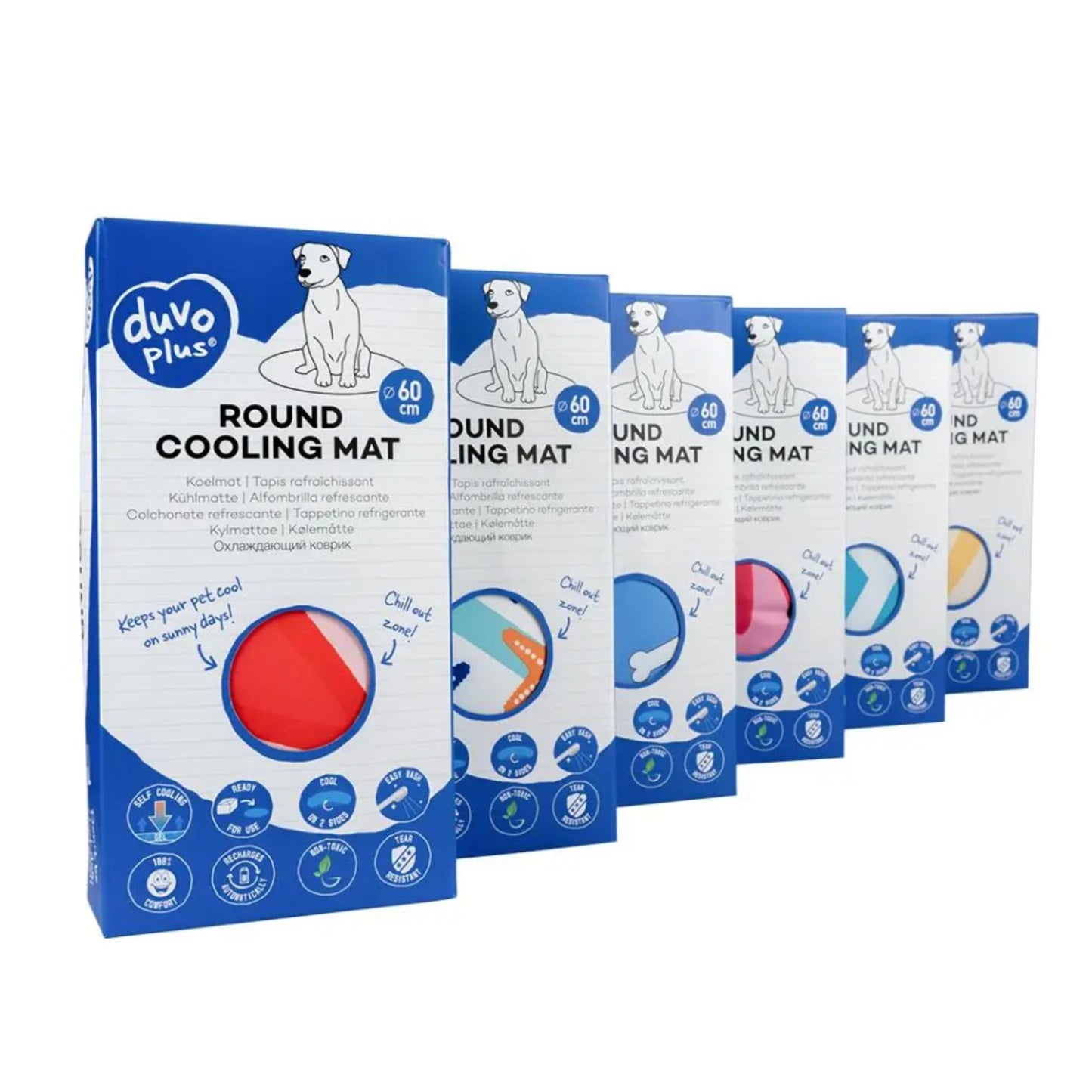 Duvo+ Cooling Mat Round Mixed Color