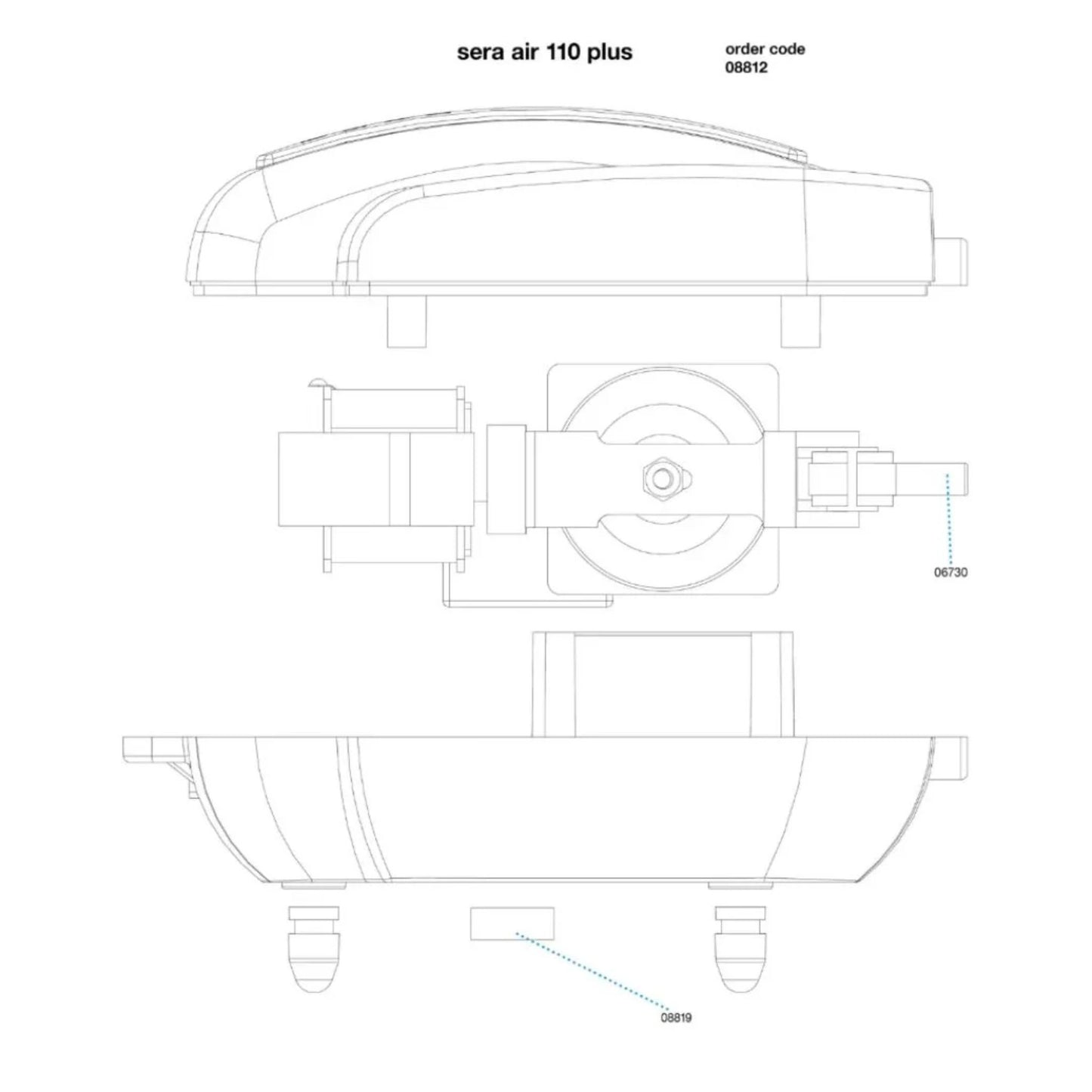 Sera Air 110 Plus Aquarium Air Pump