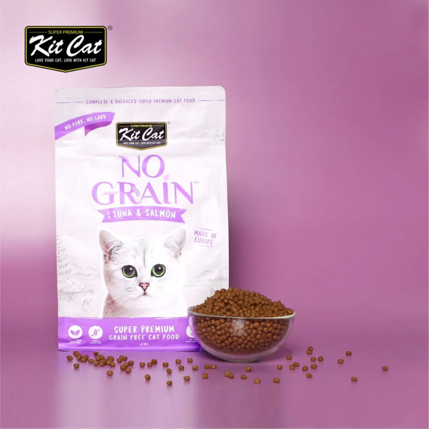 Kit Cat No Grain Tuna & Salmon Super Premium Cat Dry Food