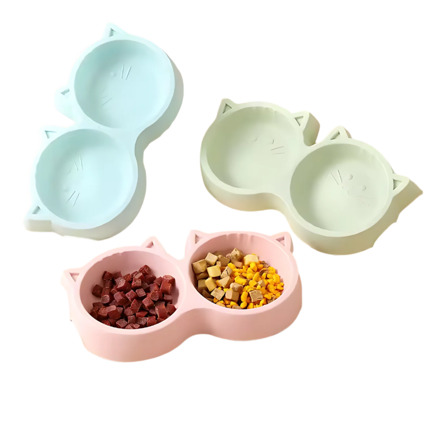Petbroo Double Dinner Bowl Dogs & Cats - 3.7cm