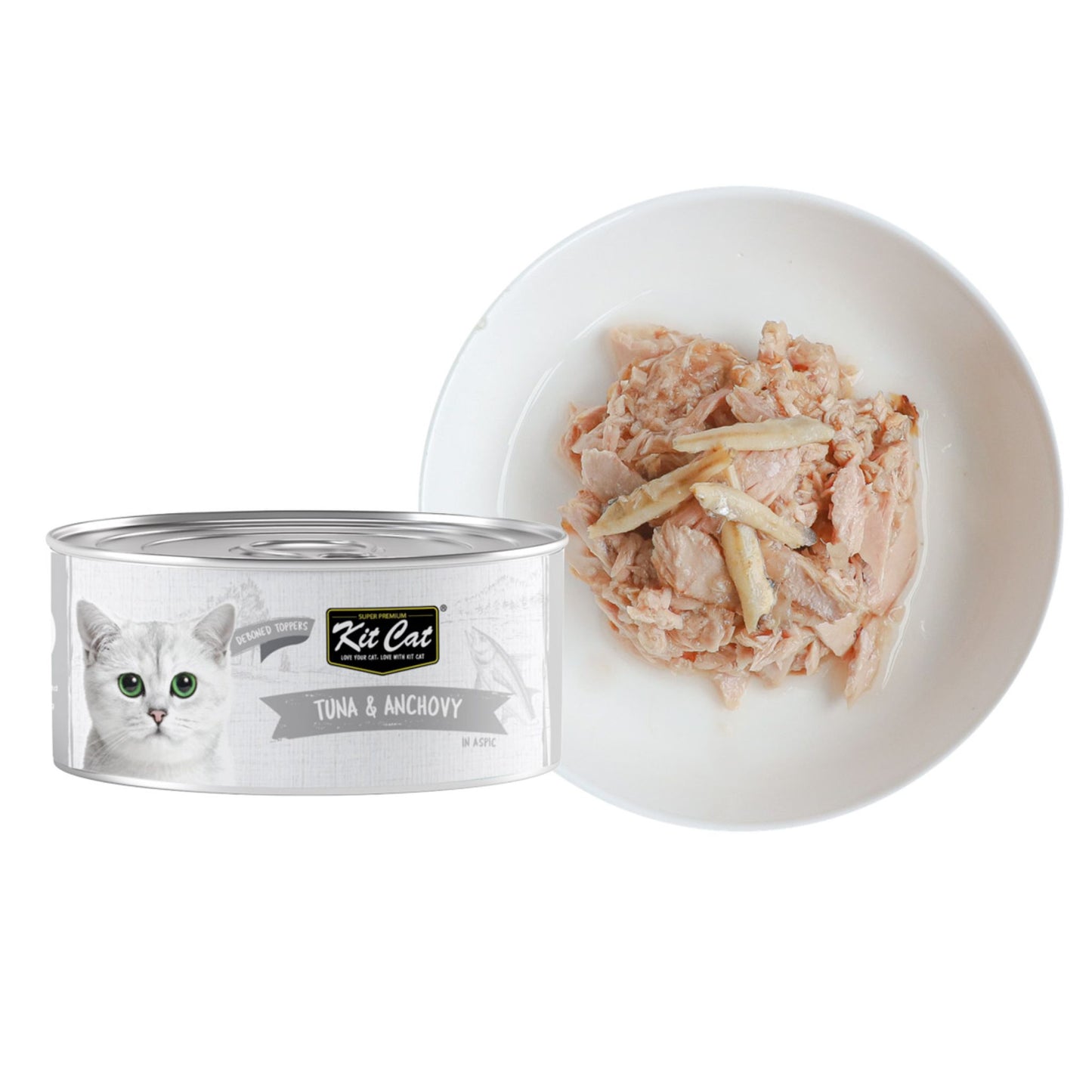 Kit Cat Deboned Tuna & Anchovy Toppers Wet Food For Cat - 80g