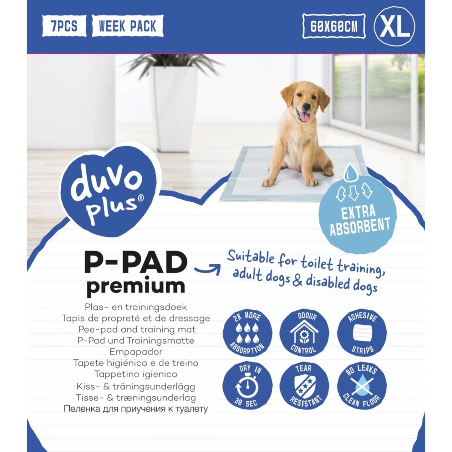 Duvo+ Pet Pads Premium Week Pack XL – 60x60cm