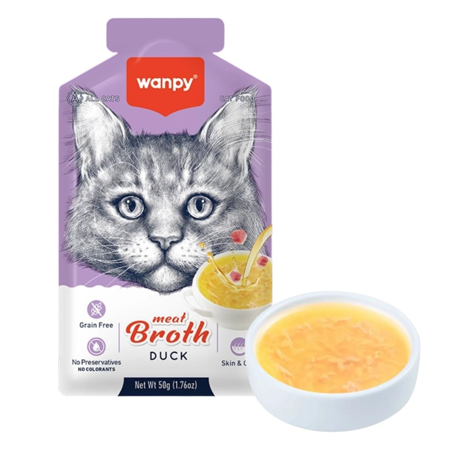 Wanpy Duck Broth For Cat Delicious Liquid Snack - 50g