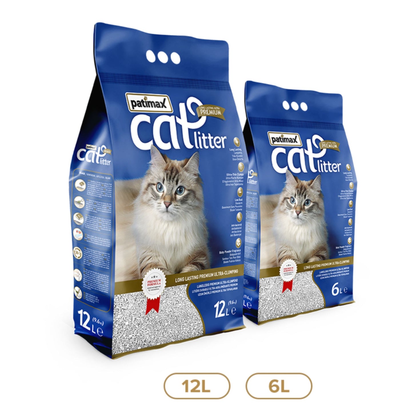Patimax Premium Ultra Clumping Cat Litter Unscented Flavor - 6L