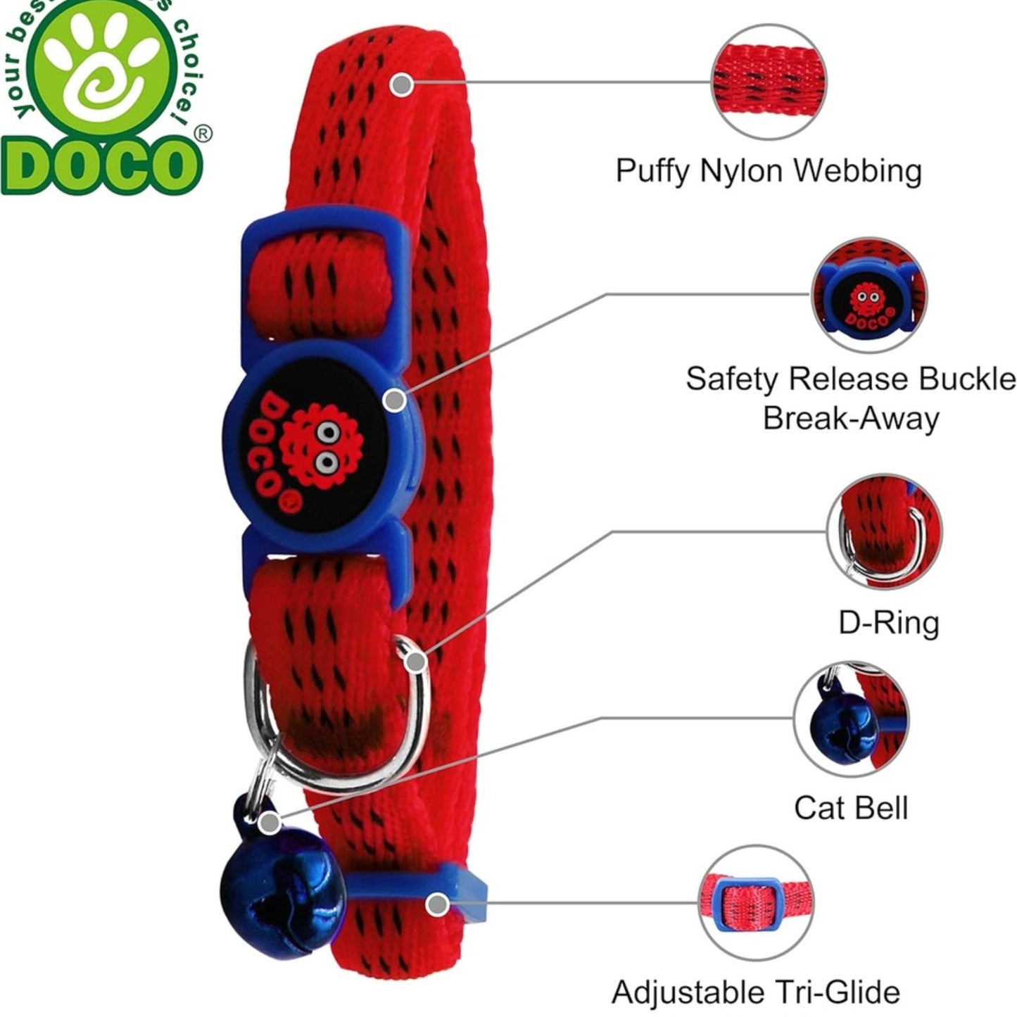 Doco Puffy Cat Collar