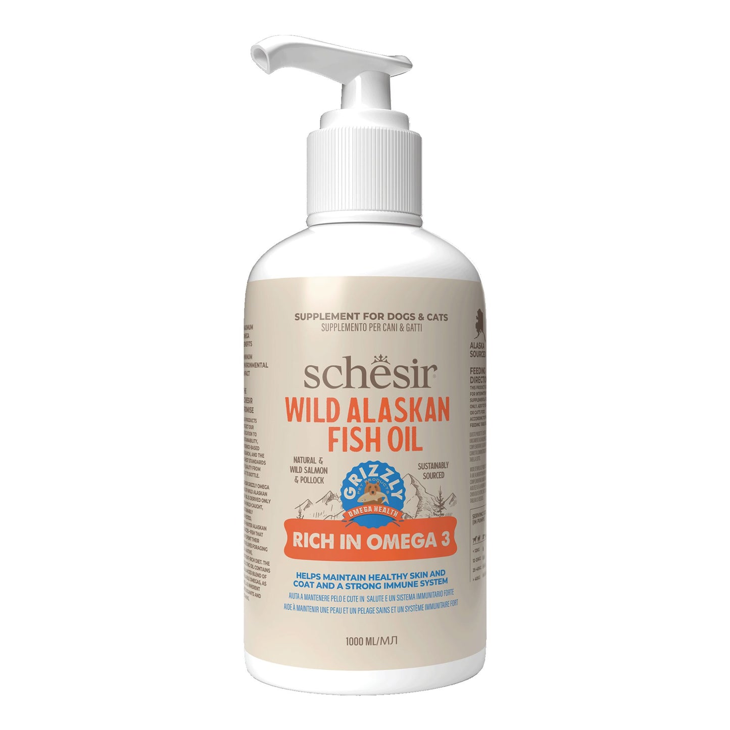 Schesir Wild Alaskan Fish Oil Omega 3 for dogs & cats