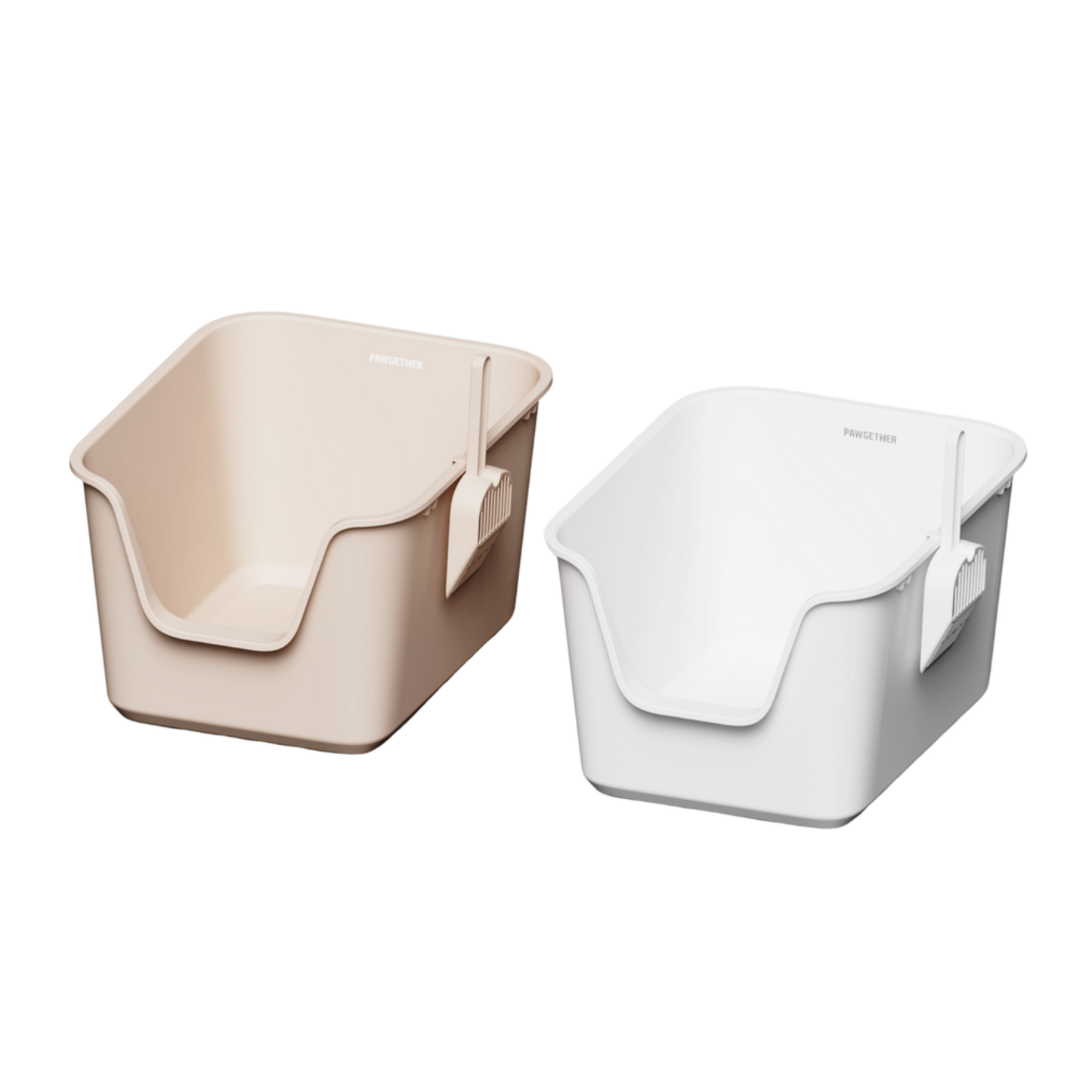 Pawgether Open Cat Litter Box With Scoop - 570x440x325mm