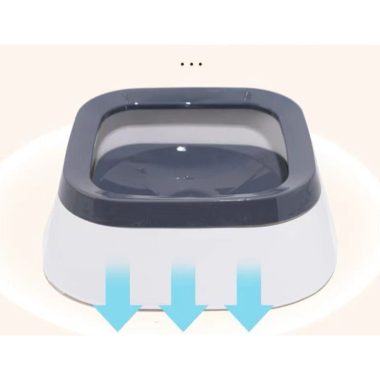 Pet water bowl with a lid on a beige background