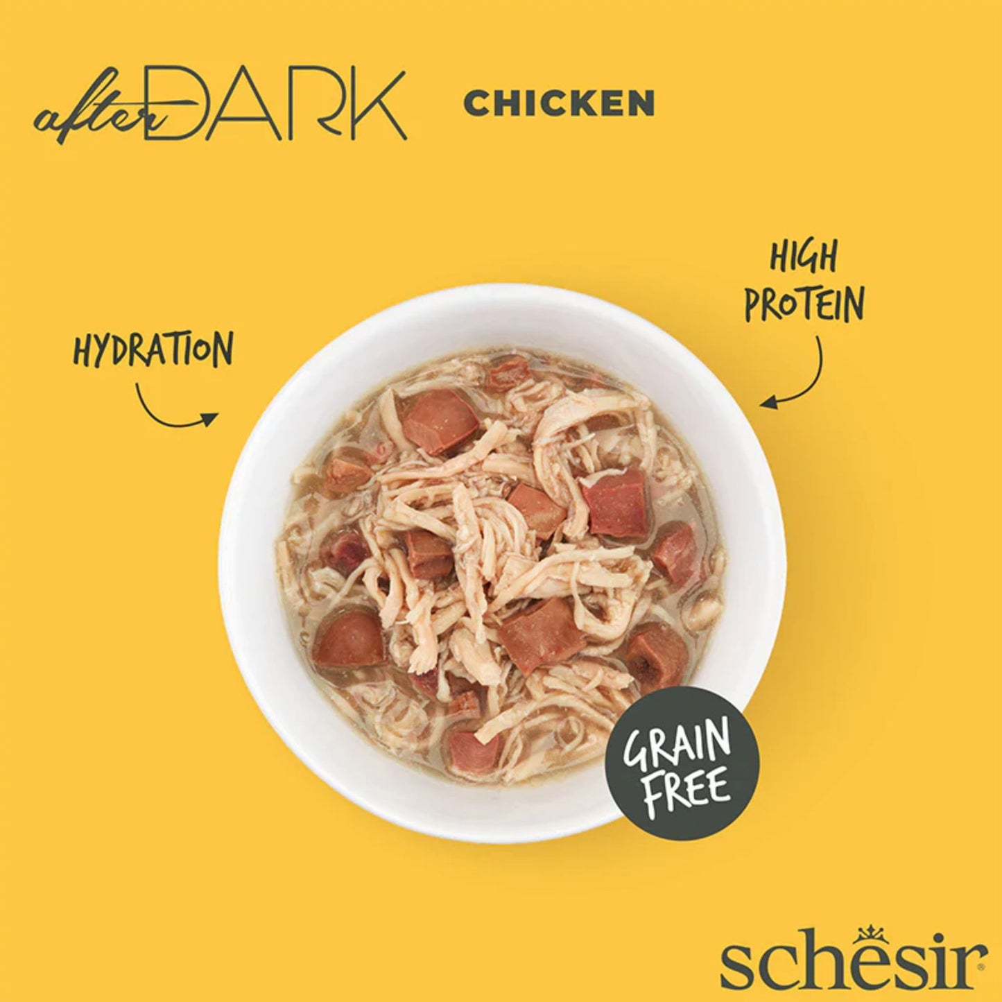 Schesir After Dark Chicken In Broth Canned Cat Food - 80g