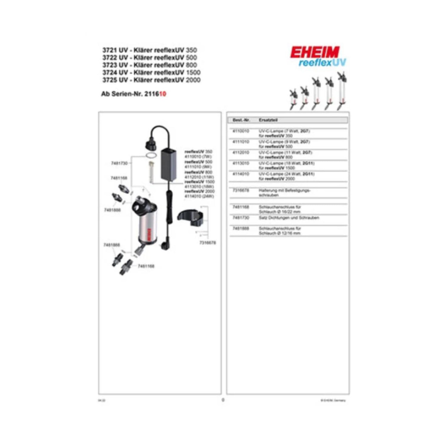 Eheim ReeflexUV 350 – UV Steriliser For Aquariums