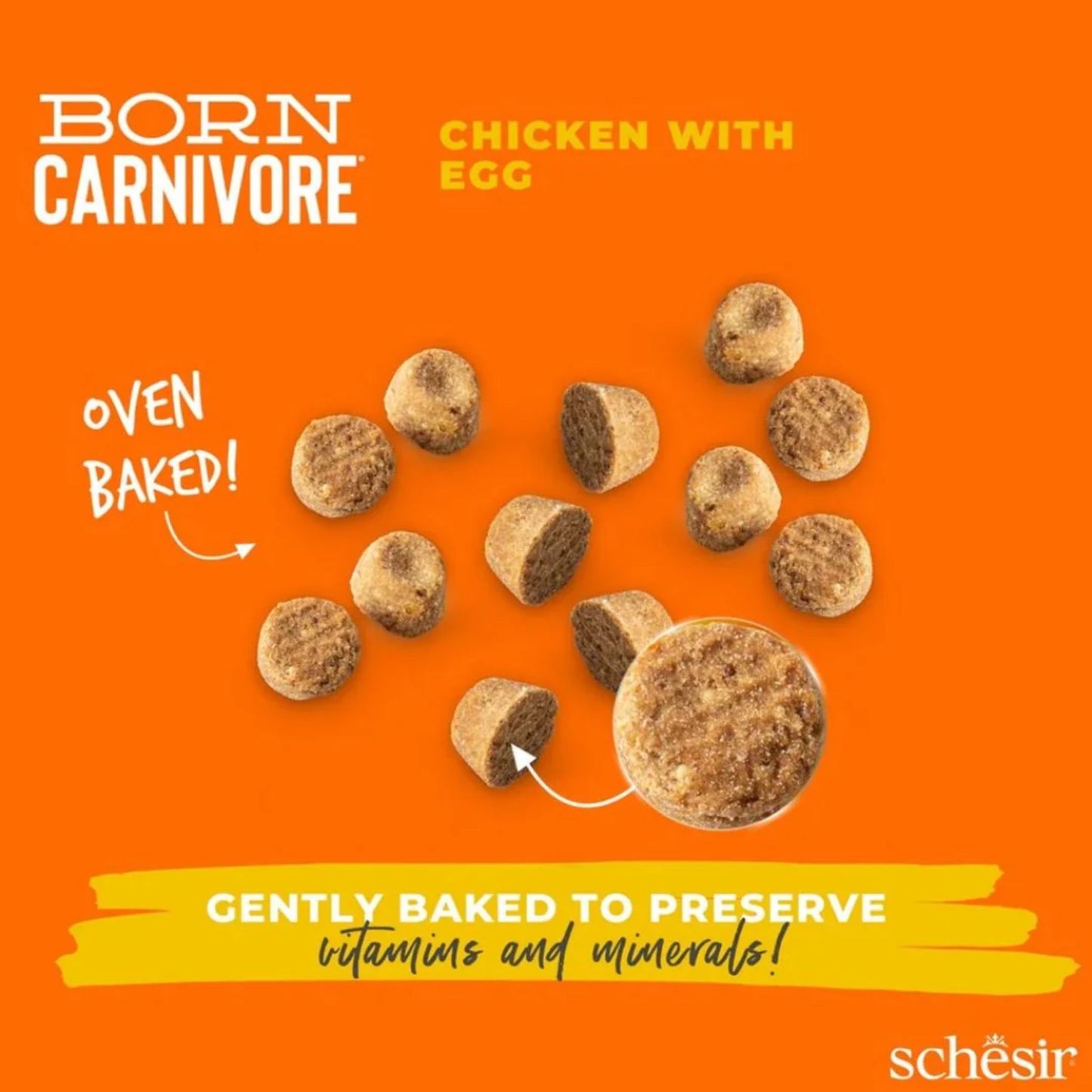 Schesir Born Carnivore Chicken & Egg Dry Cat Food - 1.25kg