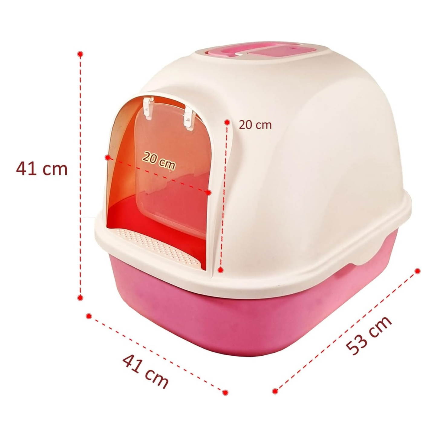 Pado Hoodie Cat Litter Box Brown - 53X41x41cm