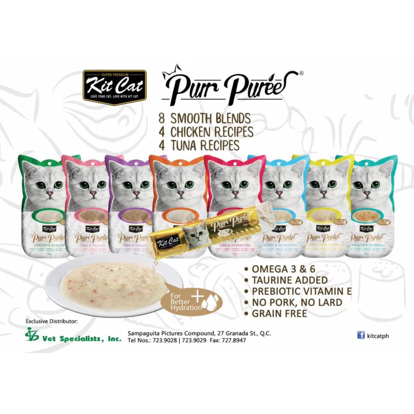 Kit Cat Purr Puree Tuna & Smoked Fish Cat Treats - 60g