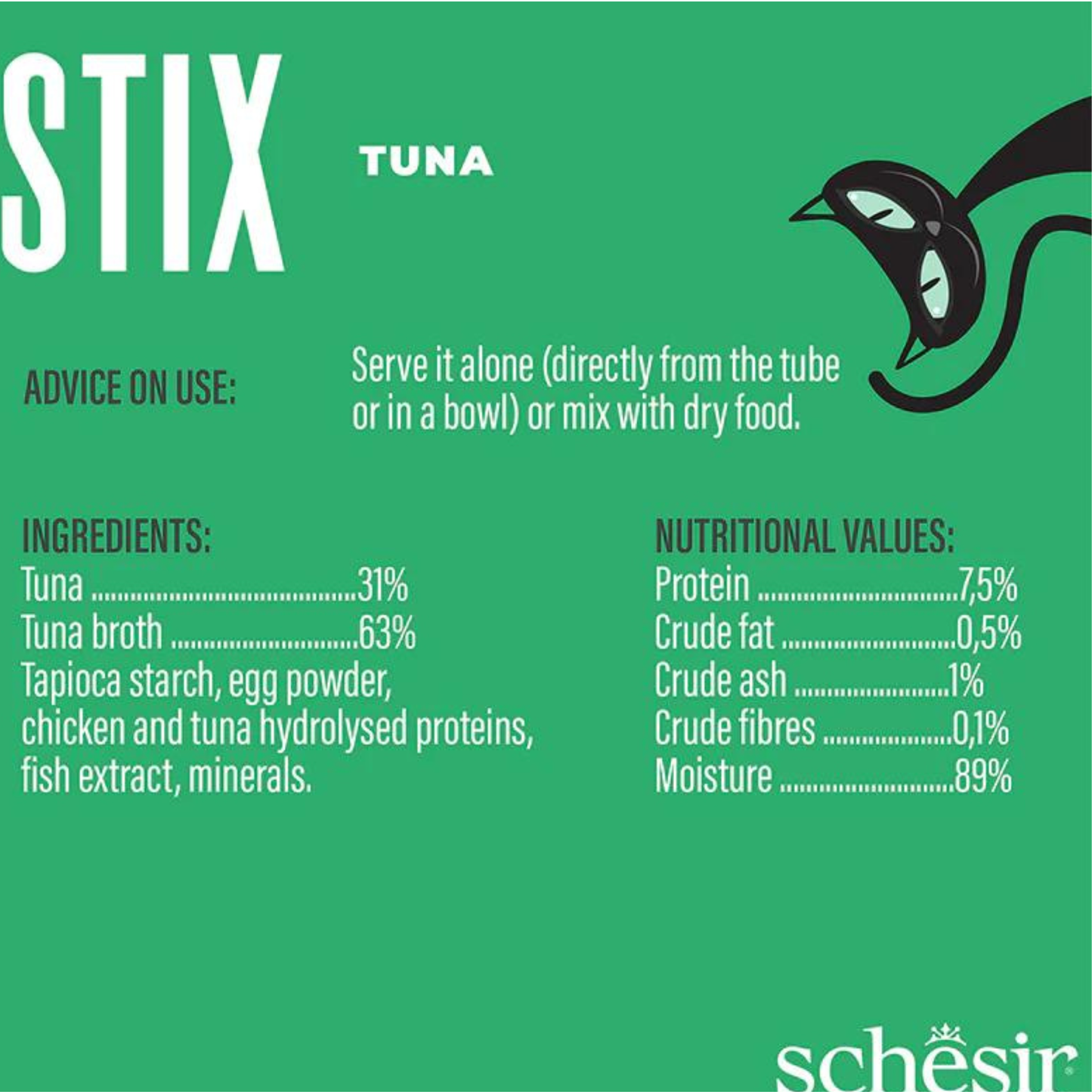 Schesir Cat Creamy Treat Stix Tuna - 6x15G