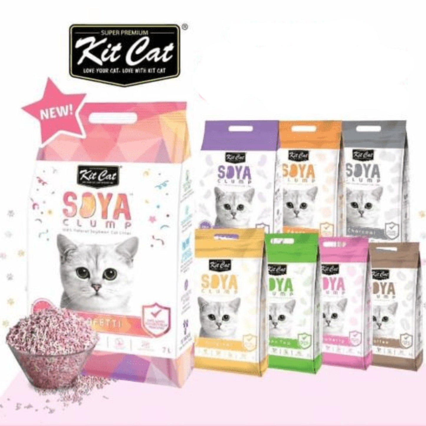 Kit Cat Soya Clump Soybean Cat Litter - Green Tea 7L