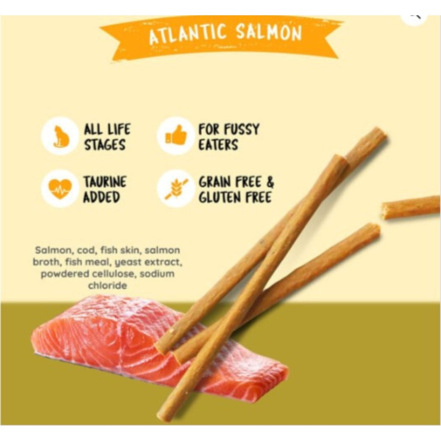 Kit Cat Grain Free Cat Stick Atlantic Salmon - 15G