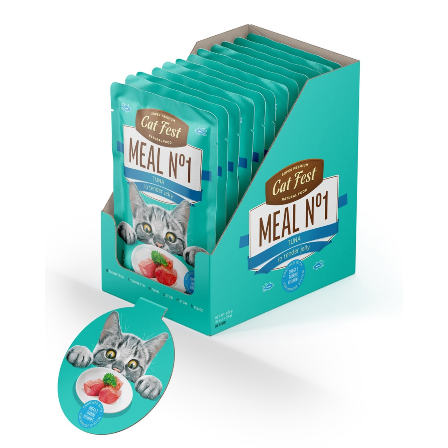 Cat Fest Wet Cat Food in Jelly & Tuna - 50g