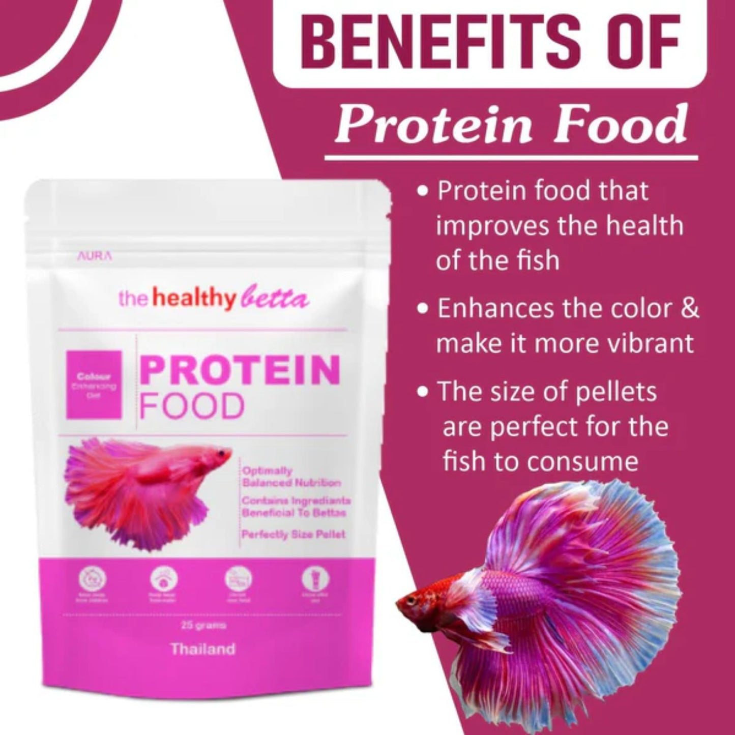 Horizone Aura Betta Protein Fish Food – 25g