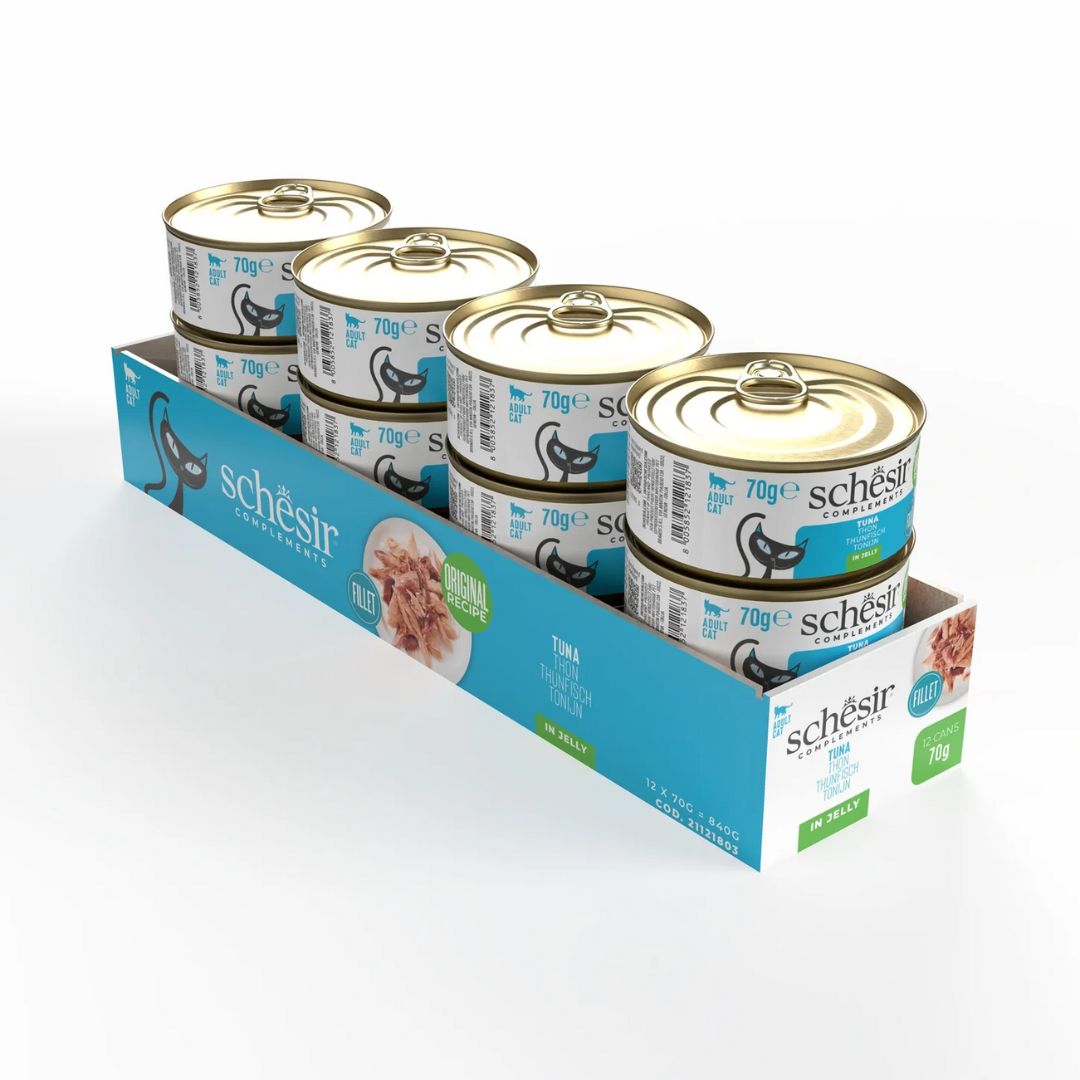 Schesir Complements Cat Wet Food in Jelly Can- Tuna 70g
