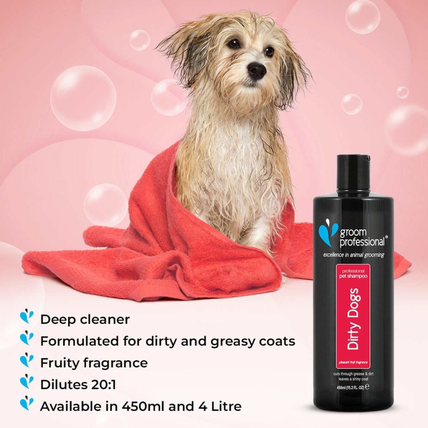 Groom Professional Dirty Dogs Shampoo - 450ml