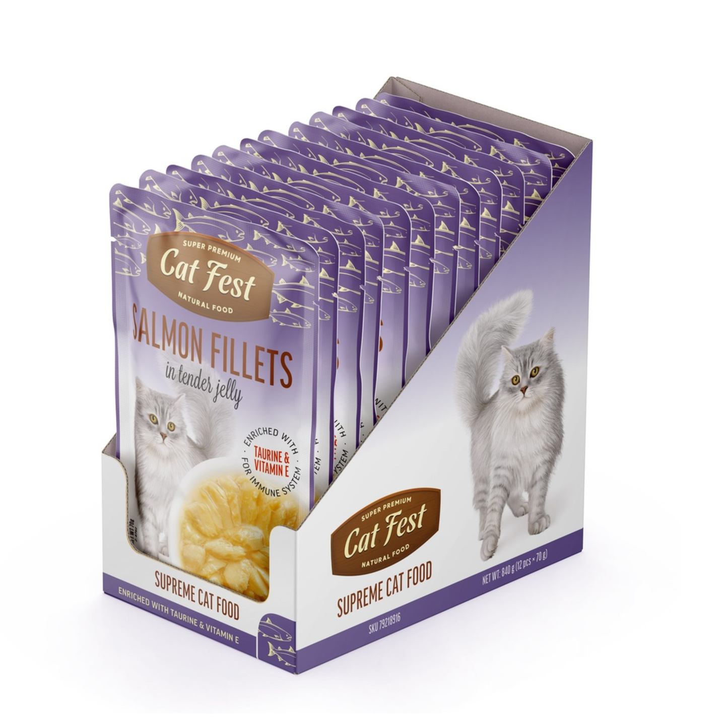 Cat Fest Salmon Fillets In Jelly Tender Cat Wet Food