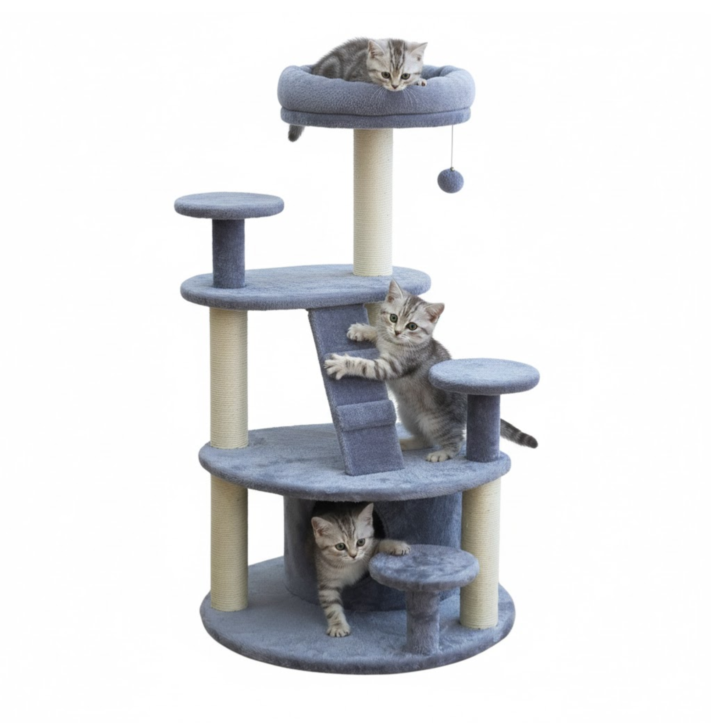 Catry Cat Tower With Scratcher - 59x101cm