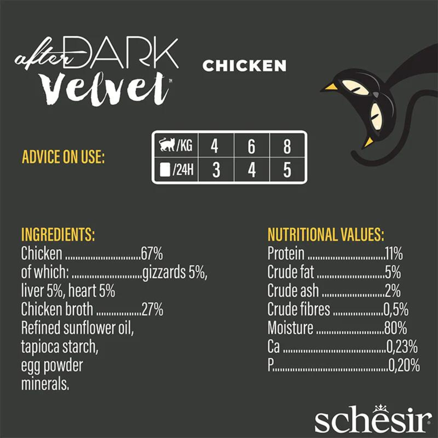 Schesir Velvet Mousse Chicken Wet Cat Food - 80G