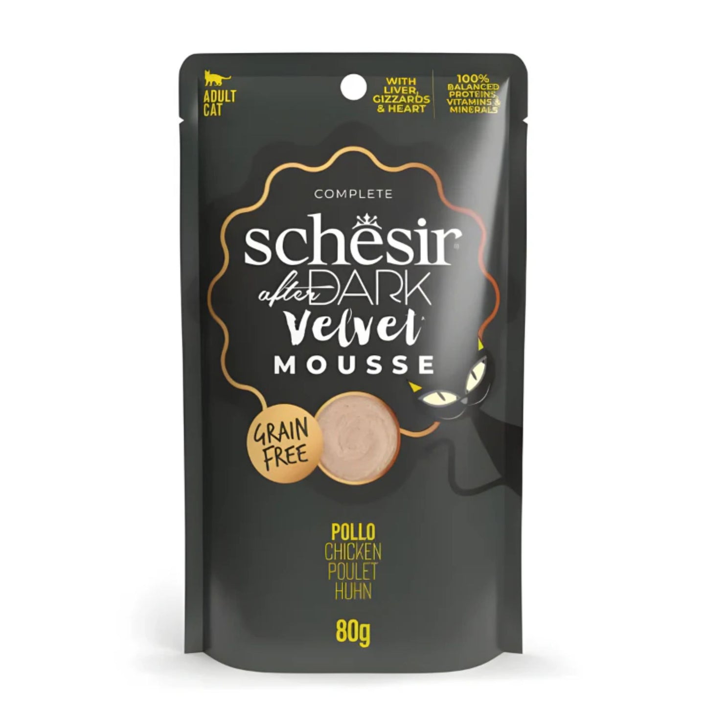 Schesir Velvet Mousse Variety Pack Wet Cat Food - 12X80G