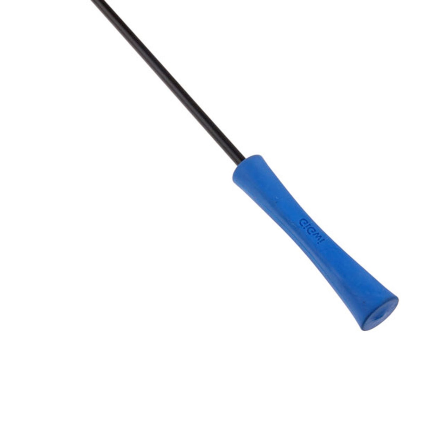 Blue handle with black shaft on a white background