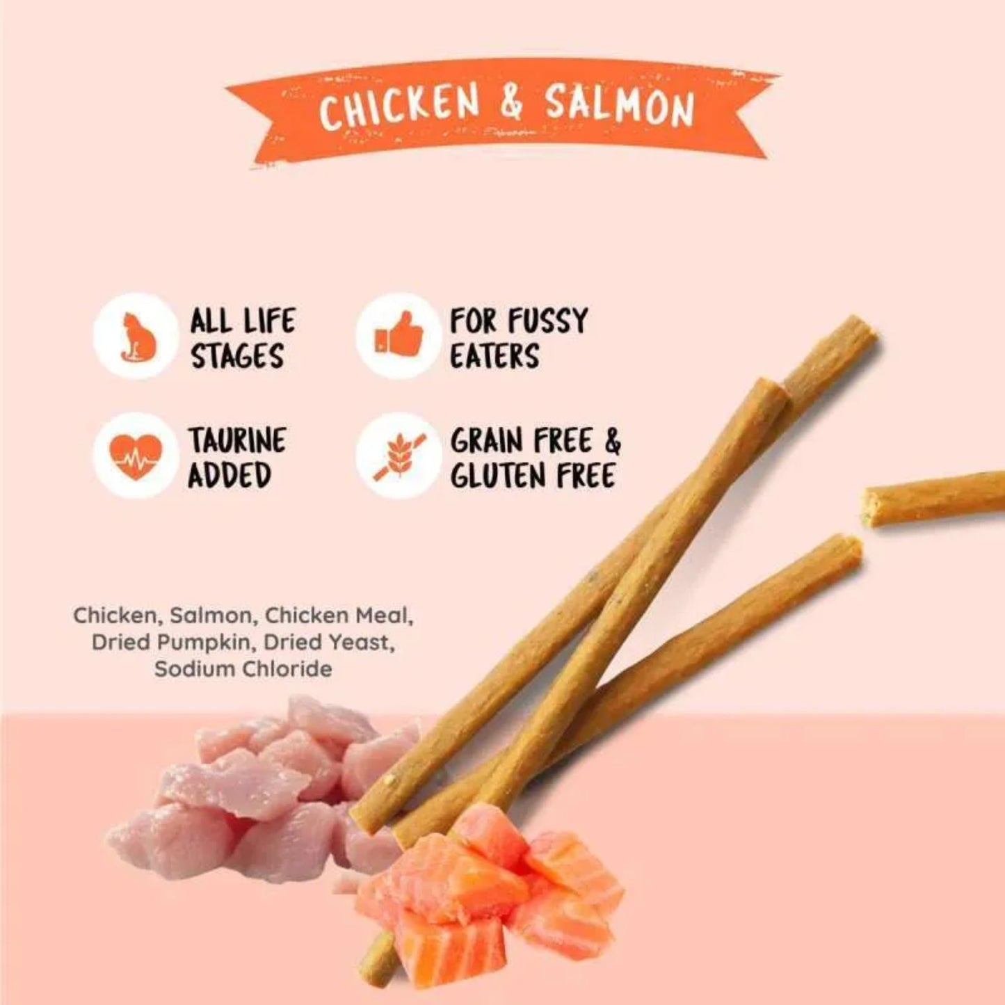 Kit Cat Grain Free Cat Stick Chicken & Salmon - 15G