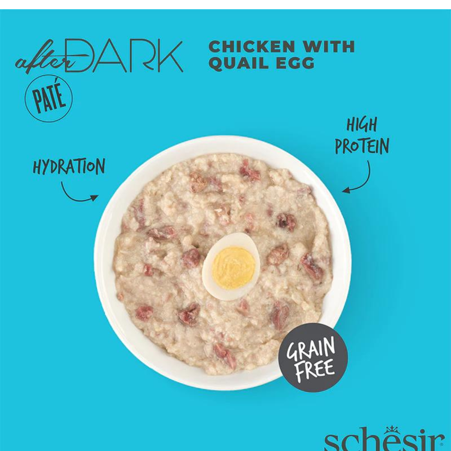 Schesir After Dark Cat Pate Chicken & Quail Egg Premium Treat - 80G