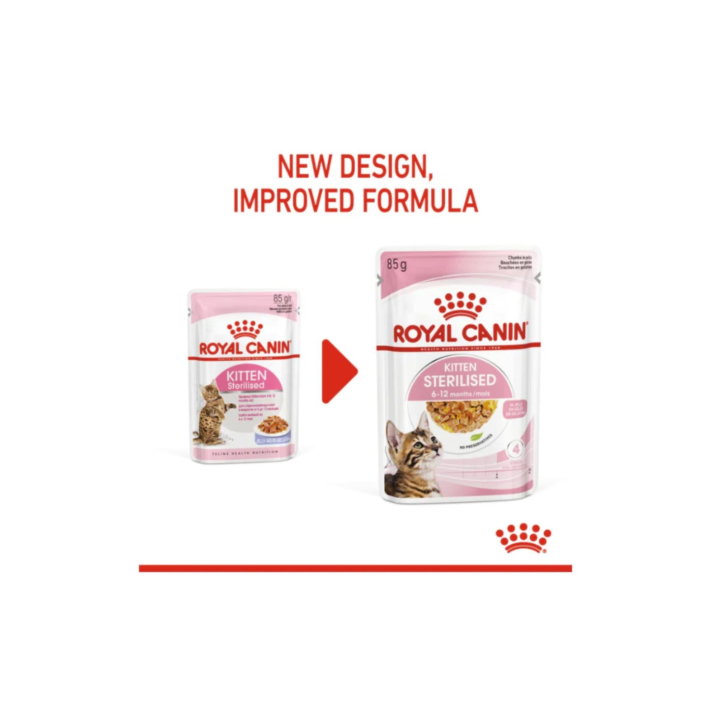 Royal Canin Feline Health Nutrition Kitten Sterilised Jelly Wet Food