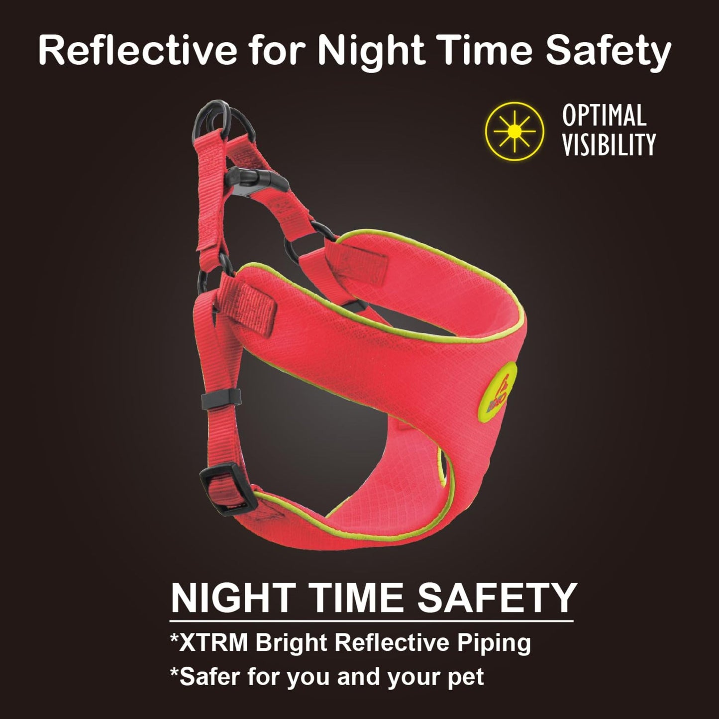 Doco Reflective Chest Plate Mesh Dog Walking Harness