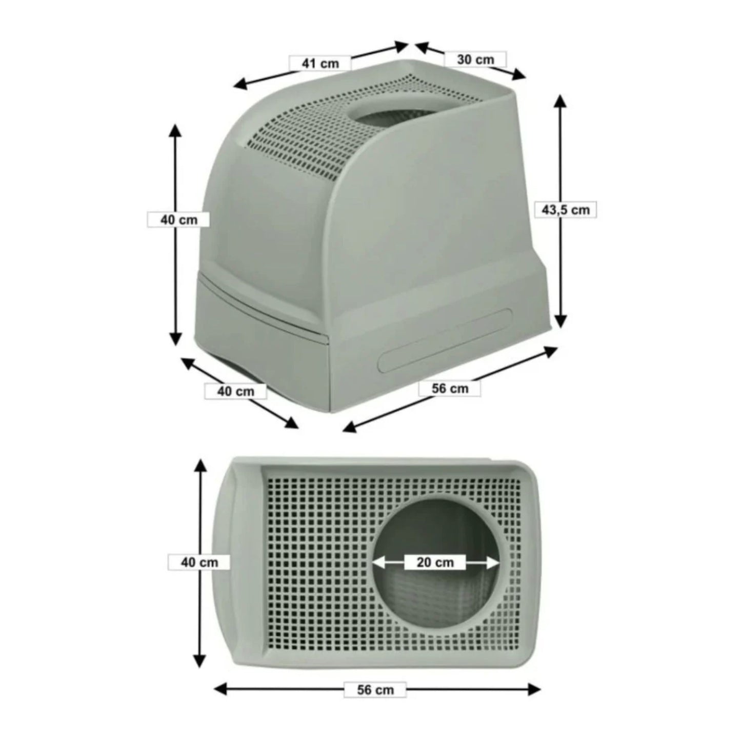 Imac Frida Hooded Cat Toilet - 40×56×43.5 cm