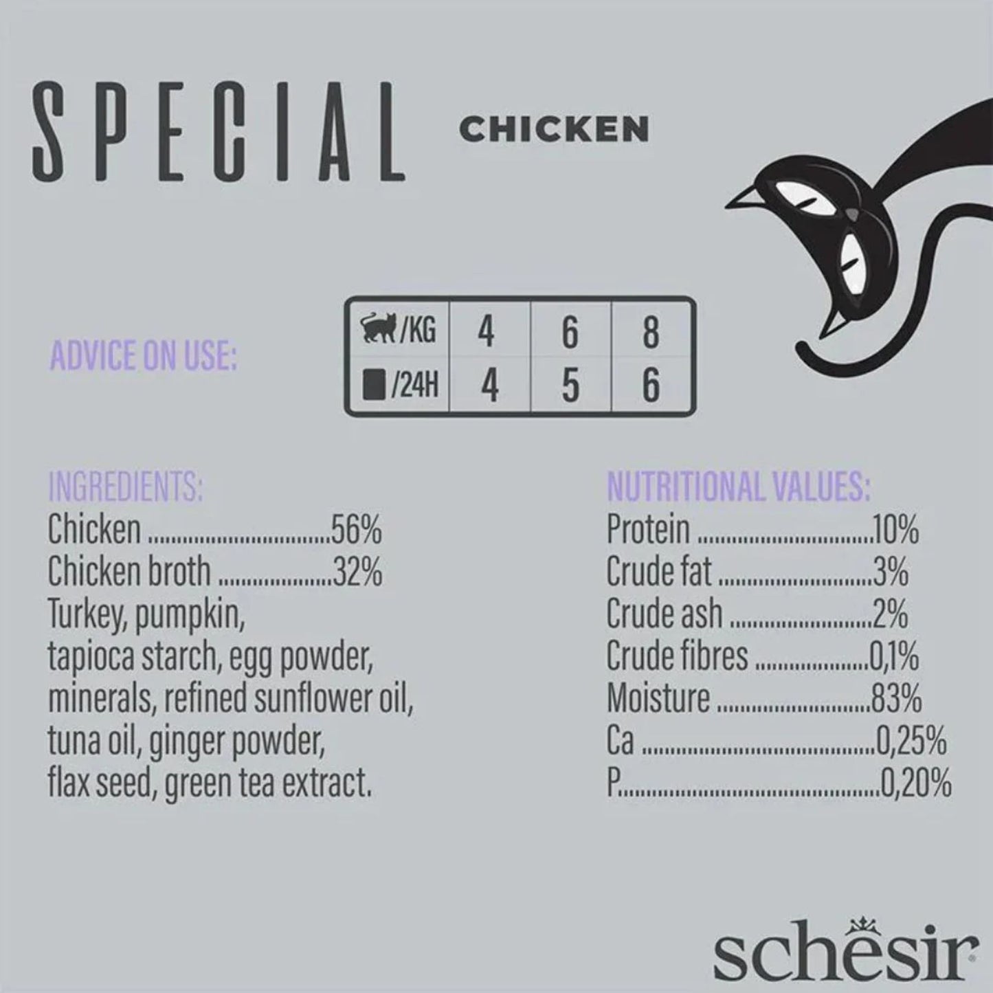 Schesir Cat Mousse Light Formula Chicken - 70G