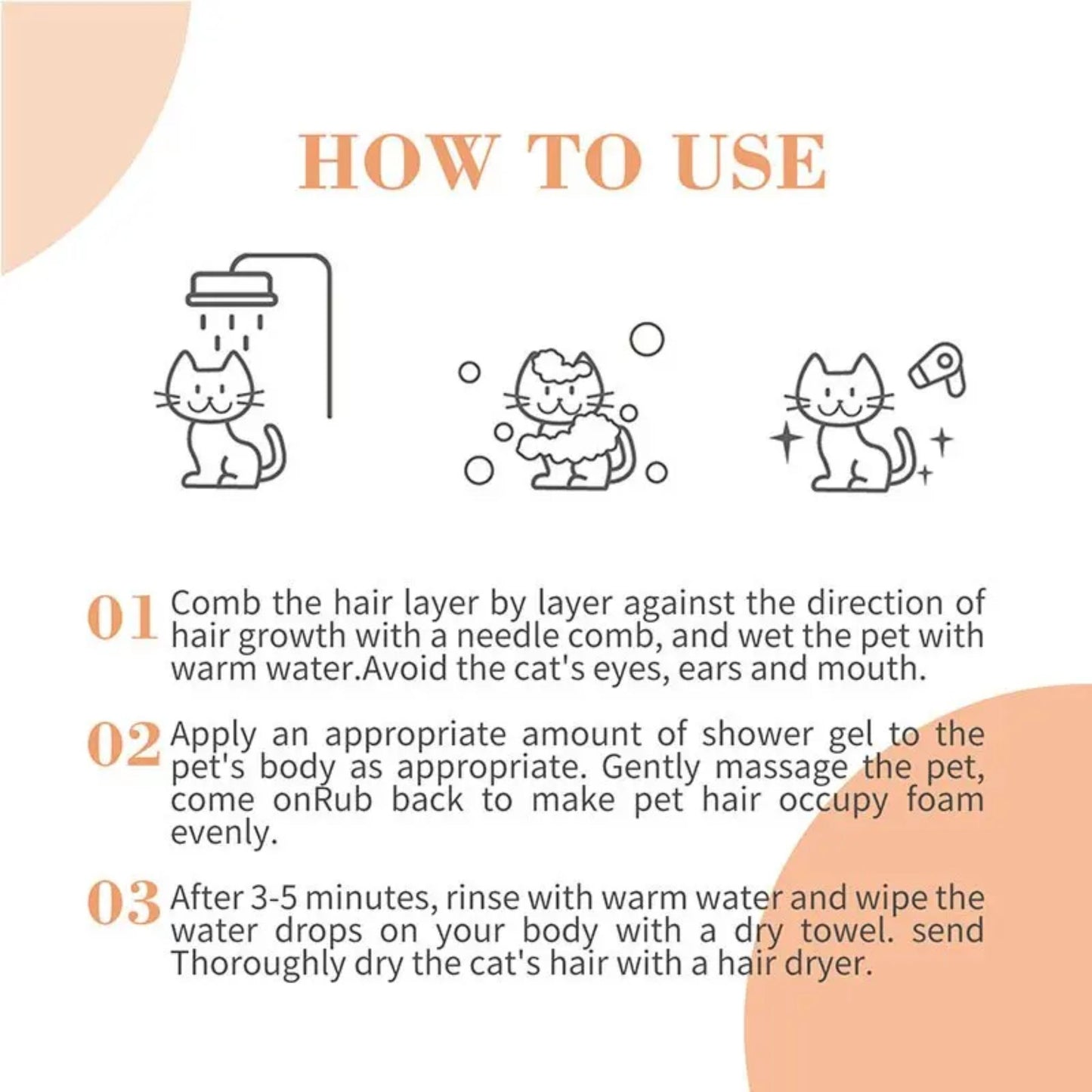 Bioline Multi-Coloured Hair Shampoo For Cat - 200ml