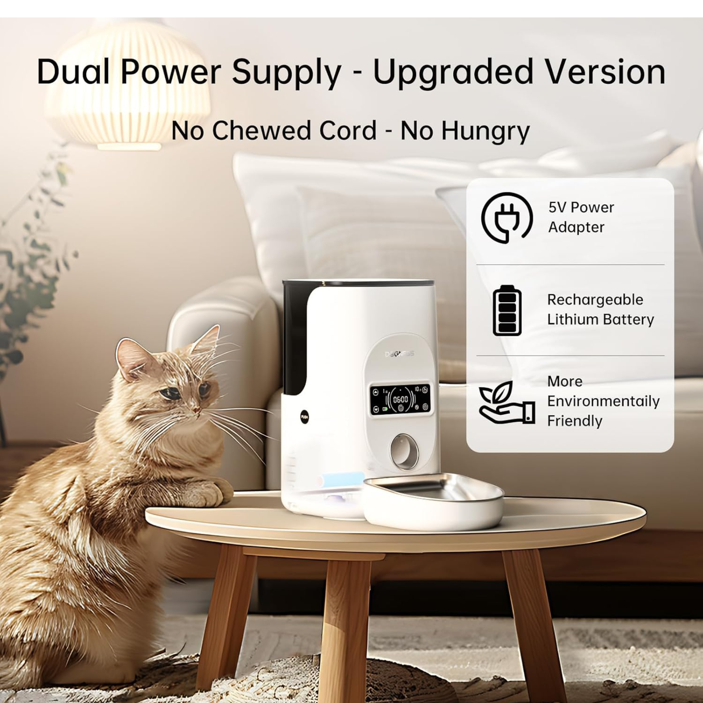 Dogness Rover Automatic Food Feeder For Pets White - 4 Litters