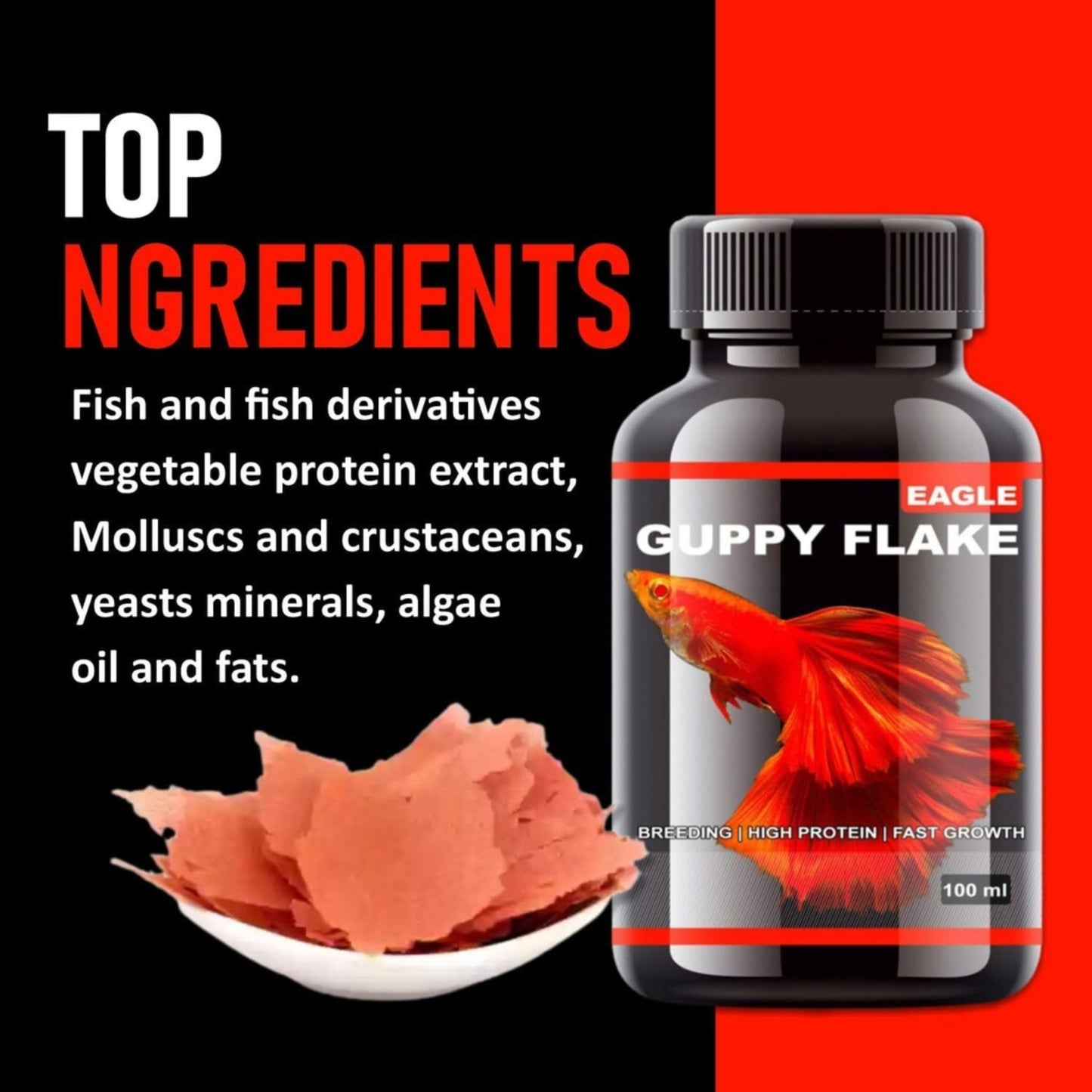 Horizone Eagle Guppy Flakes Fish Food – 100ml