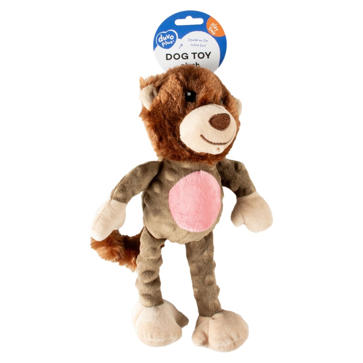 Duvo+ Plush Bear Crackle Dog Toy – 34x21x8cm, Brown