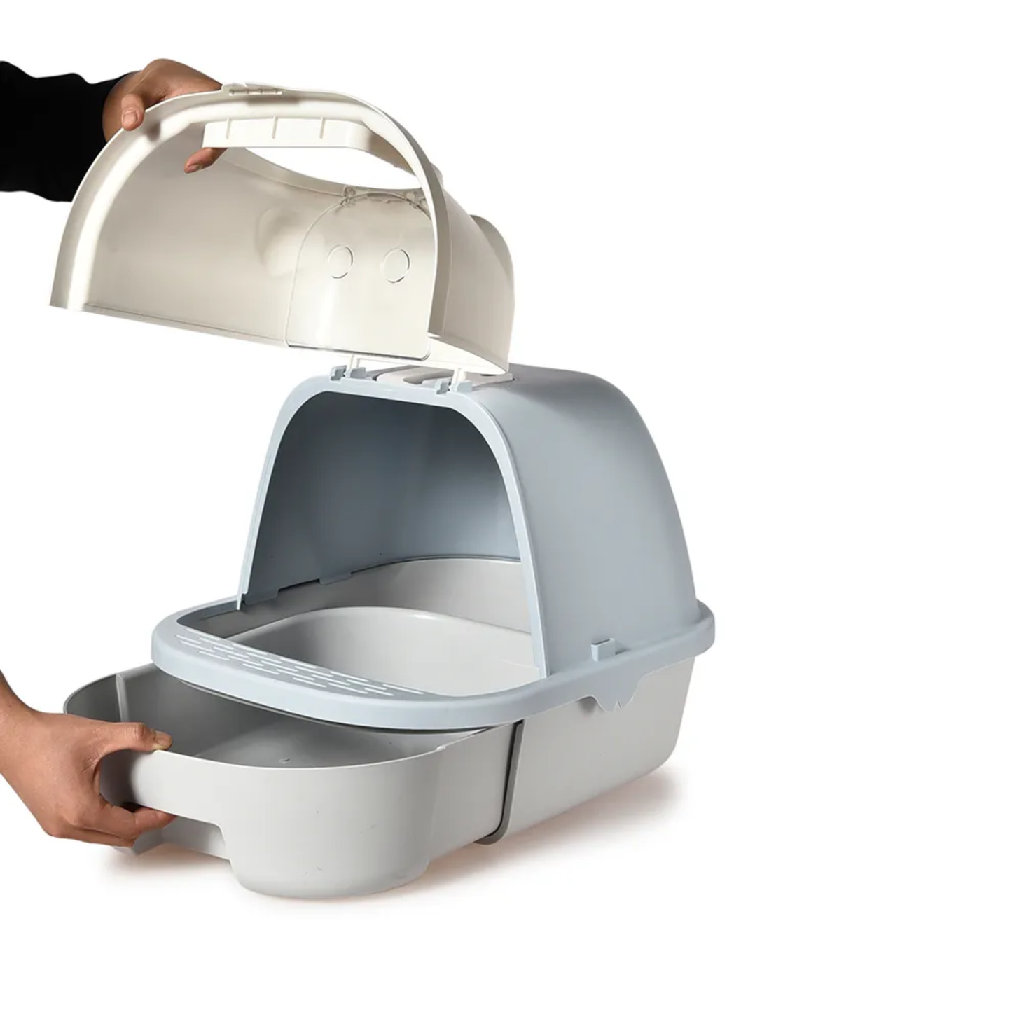 Pado Meow Cat Litter Box Blue - 53x41x38cm