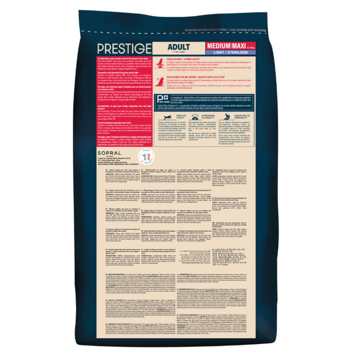 Pro Nutrition Prestige Adult Medium/Maxi Sterilised Dog Dry Food - 3Kg